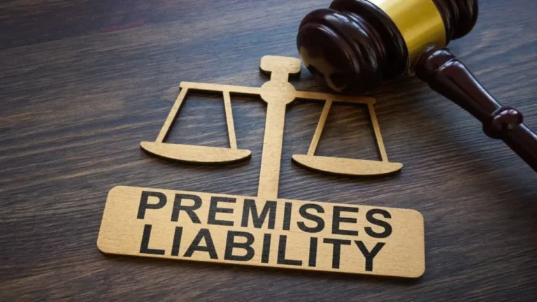 A Plate with Inscription Premises Liability and Gavel