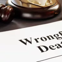 Wrongful Death Report and Gavel in a Court