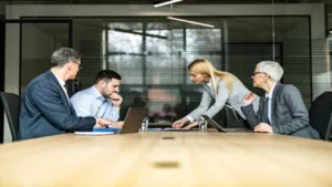 Group of Lawyers Having a Meeting at the Firm