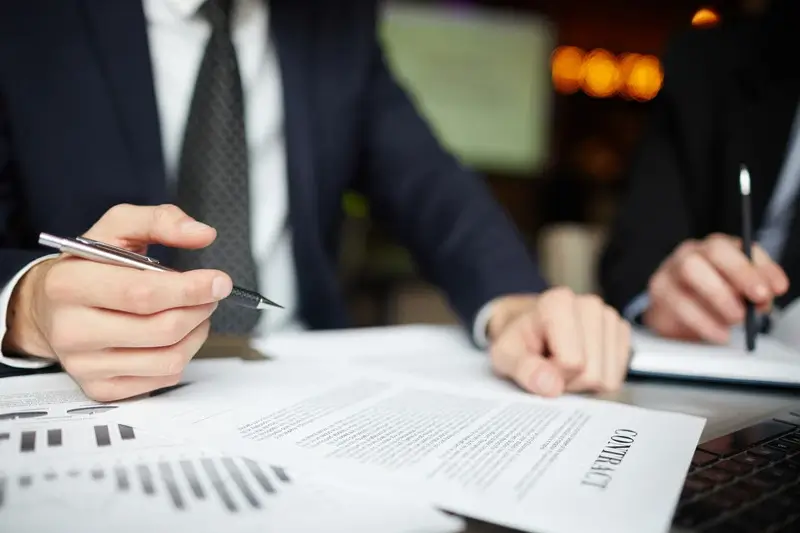 Lawyer signing client case contract
