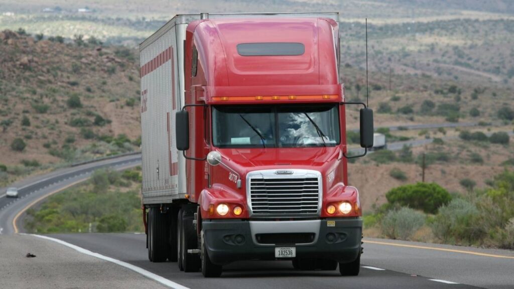 Truck-on a road
